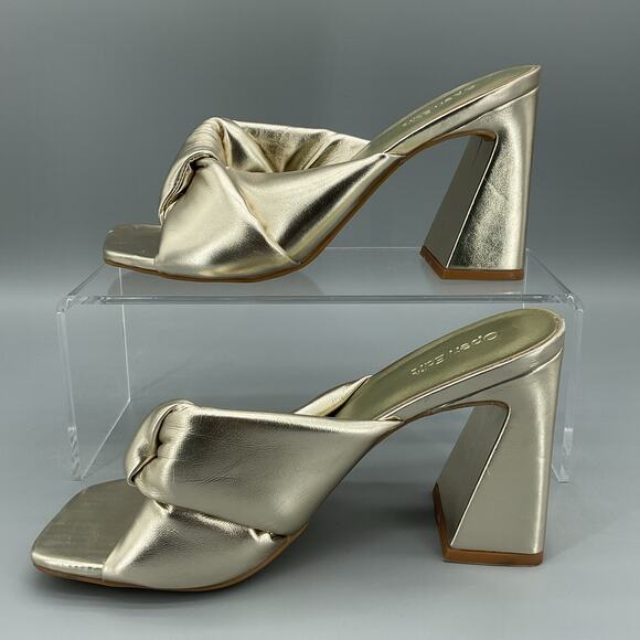 NEW Open Edit Women’s Kaia Knot Sandals Gold Size 7.5M - Picture 2 of 10